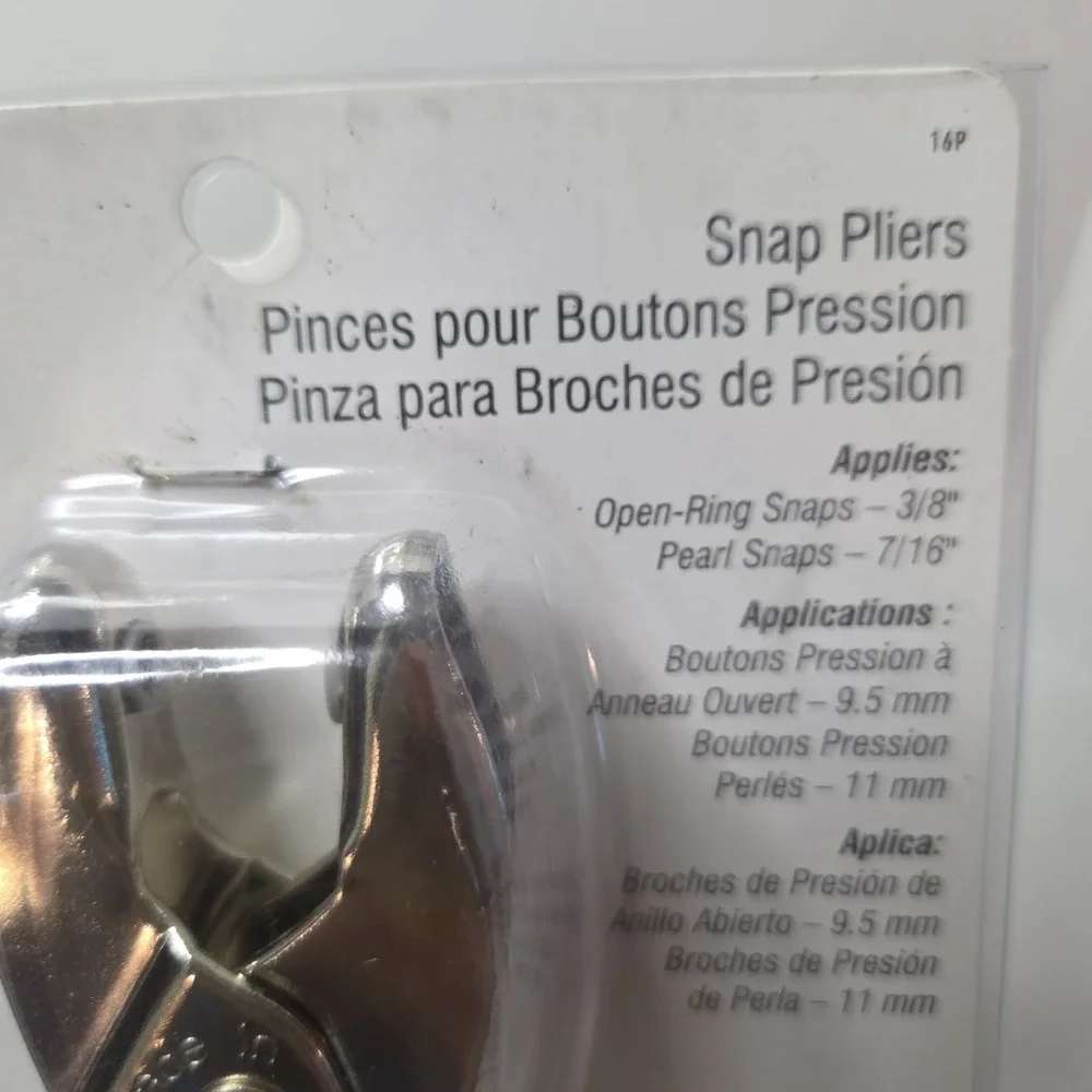 Dritz Plier Only, Snap Pliers, Use With Open Ring Snaps